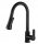 GOLDSTART pedestal washbasin faucet, black