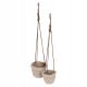  Flowerpot, home decoration, 22 cm x 22 x 18 cm, diameter 22 cm, natural brown and beige tones