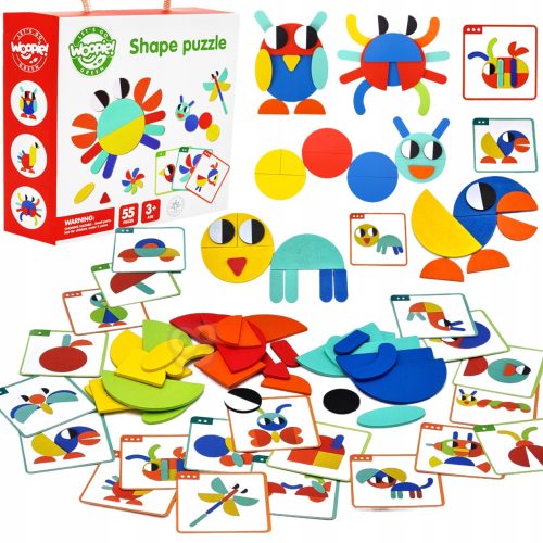  MONTESSORI PUZZLE LOGICAL PUZZLE MADE OF WOOD