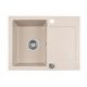 Brenor single bowl granite sink in beige tones