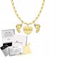  Gold-plated Heart Feet Necklace FREE ENGRAVING