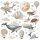  Wall Stickers Whales Ships Sea Balloons