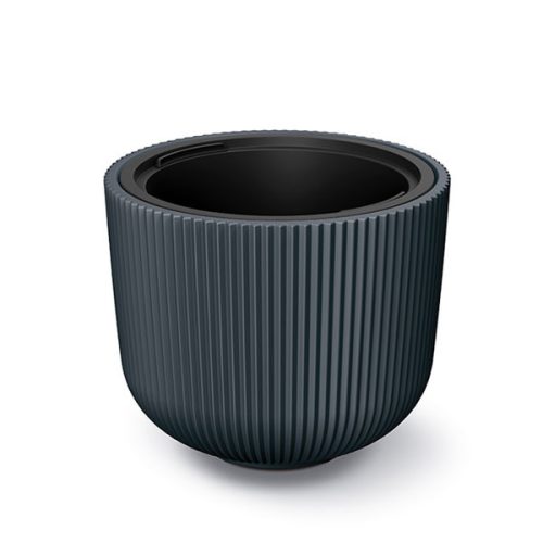  Prosperplast flowerpot 24 cm x 24 x 20 cm diameter 24 cm plastic black, graphite