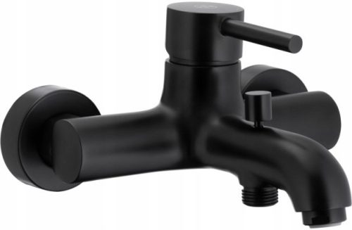 Single-lever wall-mounted bathtub and shower faucet Kfa Moza black