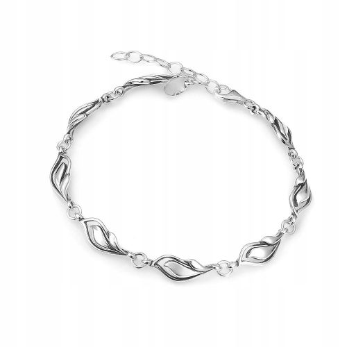  Silver bracelet smooth flame silver pr925