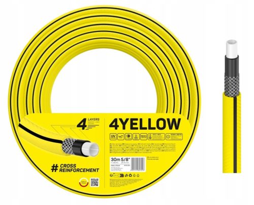  YELLOW garden hose 5/8'' 30m 4-layer Cellfast