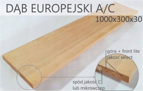 Choose European oak steps A/C 1000x300x30mm