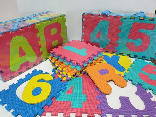  Large foam puzzle with numbers and letters 36 + BAG