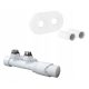  WHITE thermostatic valve type DUOPLEX+ DOUBLE OVAL COVER