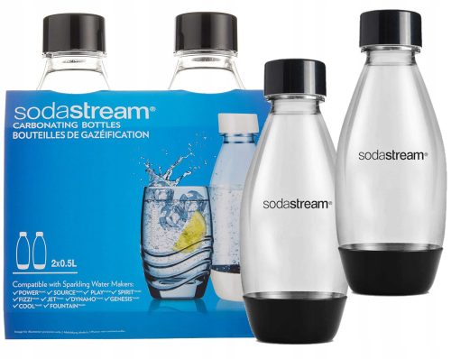  SET 2x SAFETY BOTTLE SodaStream 0.5L SATURATOR