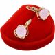  Gold earrings POWDER PINK CABOCHON