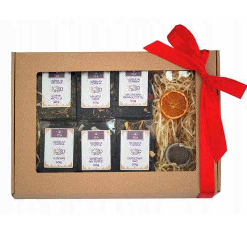  TEA GIFT SET BASKET SET OF 6 TEA