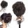  Short synthetic dark brown hairpiece for women by Xindi