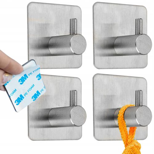 Gufeng adhesive hooks, gray and silver tones