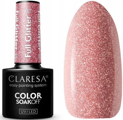  CLARESA - hybrid varnish 5ml Full Glitter 8