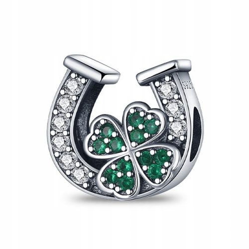  Charms for bracelets HORSESHOE CLOVER silver C292