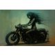 Pictures on the wall Picture Zdzisław Beksiński Style - Motorcyclist