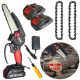  6-inch cordless chainsaw, 2 batteries + 2 chains