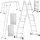 Higher ladder 4.3 m aluminum 1 x 12 up to 150 kg