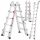 Higher ladder 6.5 m aluminum 1 x 4 up to 150 kg