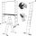 Higher ladder 3 m aluminum 2 x 8 up to 150 kg