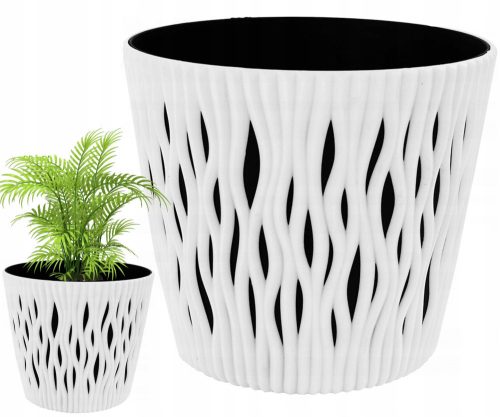  Prosperplast flowerpot 26.2 cm x 26.2 x 22.2 cm diameter 15.8 cm plastic white