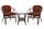 A set of garden and patio furniture AGA Sita Rattan dark brown garden furniture set, 3 pieces.