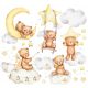  WALL STICKER BEARS CLOUDS 100x100cm MC9