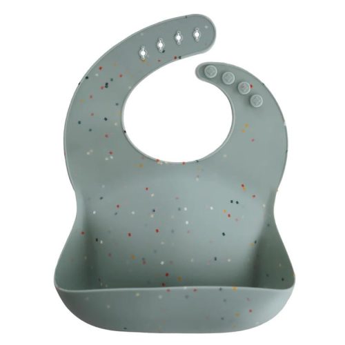  Mushie Bib Bib with Pocket Green Shades, Multicoloured 1 pc.