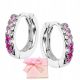  SILVER HOOP EARRINGS WITH ZIRCONS FOR CHILDREN 925