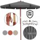 Parasol for terrace and garden - Deuba classic umbrella, grey 330 x 257 cm