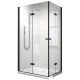 Reto series shower cubicle, double doors, foldable, hinged, 100 x 70 cm