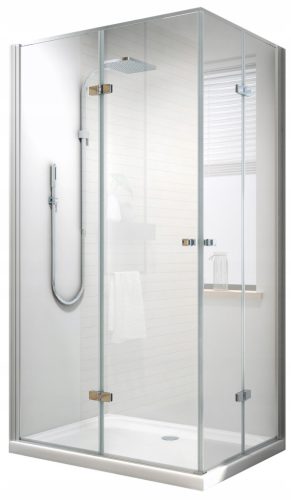 Reto series shower cubicle, double doors, foldable, hinged, 80 x 70 cm