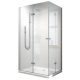 Reto series shower cubicle, double doors, foldable, hinged, 80 x 70 cm