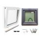 Anthracite PVC window 50x50, 500x500 graphite window set