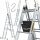  Drabest aluminum ladder 3 x 9 up to 150 kg