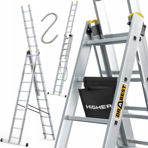  Drabest aluminum ladder 3 x 9 up to 150 kg