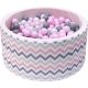  Dry basin with Welox balls pink and grey 92 cm