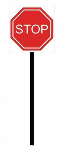 STOP SIGN ALUMINUM FRAME 40x40 cm