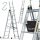  Drabest aluminum ladder 3 x 6 up to 150 kg