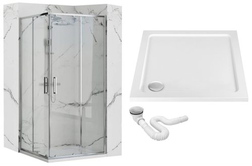 Rea Punto shower cubicle with sliding doors 90 x 90 cm