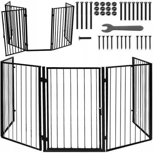 Kaminer metal safety barrier for screwing on, 304 x 74.5 cm