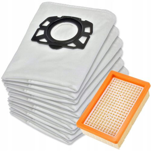  Synthetic vacuum cleaner bags ASH-9535 10 pcs. + Profi&Home filter for Kärcher vacuum cleaners 2.863-005.0