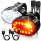  Monpax Bicycle Lighting FRONT REAR LIGHT LED WATERPROOF LED 800 lm Battery