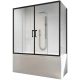 Series two-part bathtub partition, 120 x 70 cm, transparent