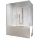 Series two-part bathtub partition, 140 x 70 cm, transparent