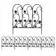 Robust garden fence made of 5 metal panels, 62 cm