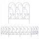 5-panel garden fence made of durable metal in white