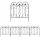 Robust garden fence made of 5 metal panels, 60 cm