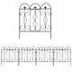 Robust garden fence made of 5 metal panels, 60 cm